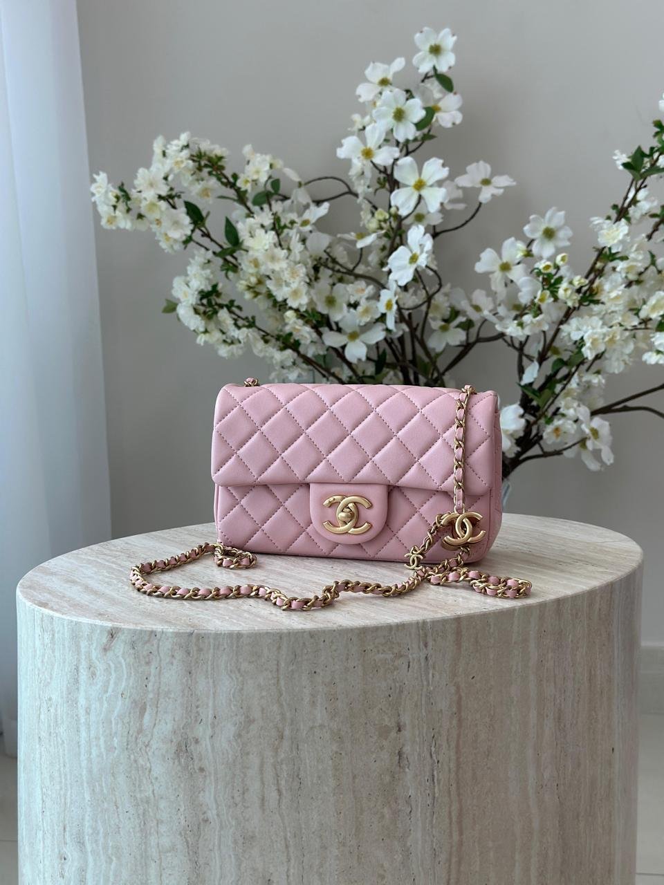 CHANEL Lambskin Quilted Classic Women Double Flap Medium Handbag in Dubai - Image 5