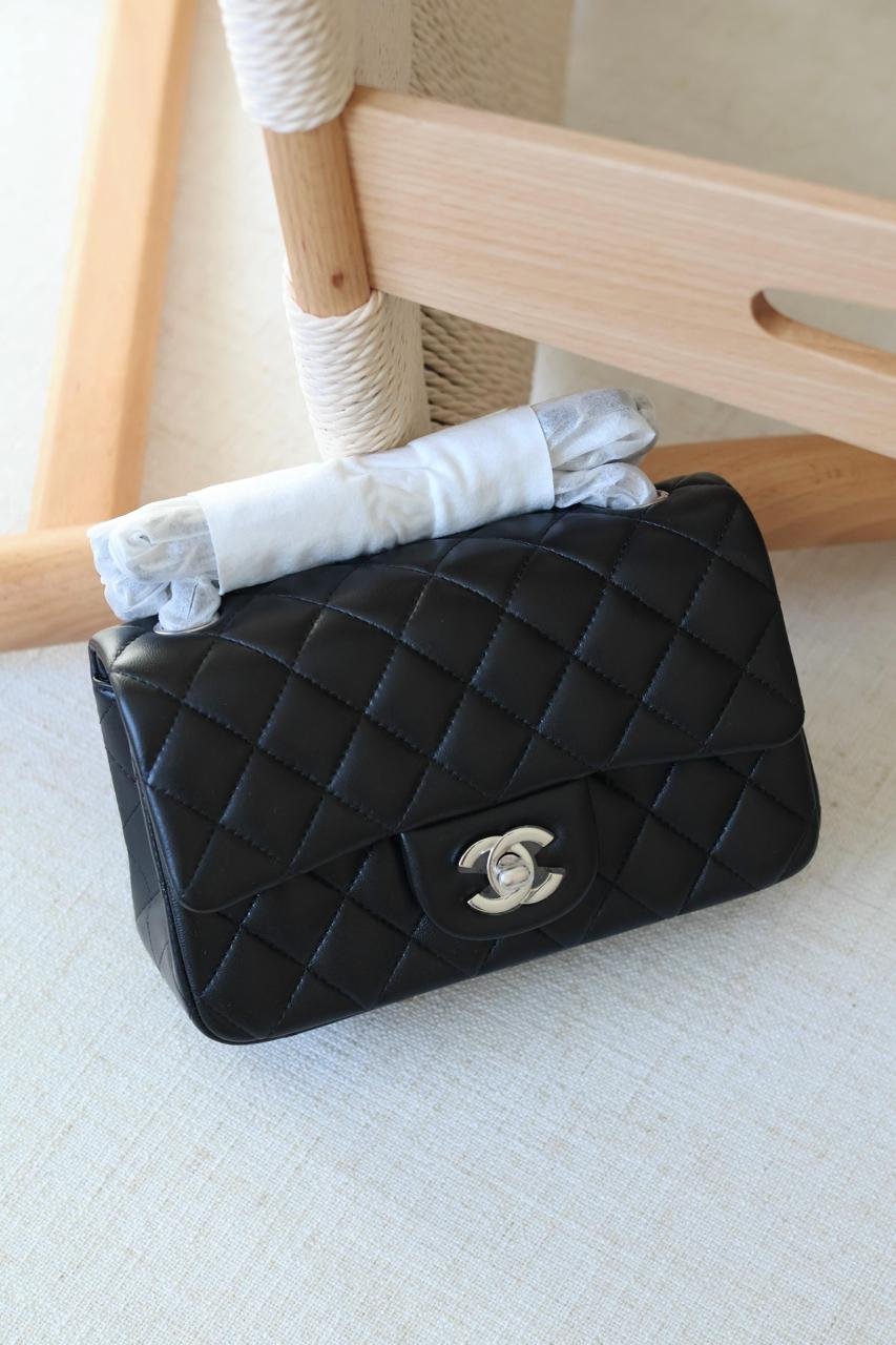 Chanel Rectangle quilted lambskin leather Women Classic Double Flap Handbag in Dubai - Image 32