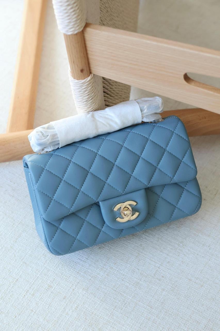 Chanel Rectangle quilted lambskin leather Women Classic Double Flap Handbag in Dubai - Image 28