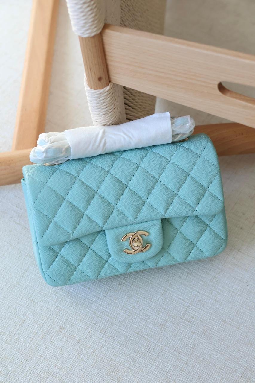 Chanel Rectangle quilted lambskin leather Women Classic Double Flap Handbag in Dubai - Image 26