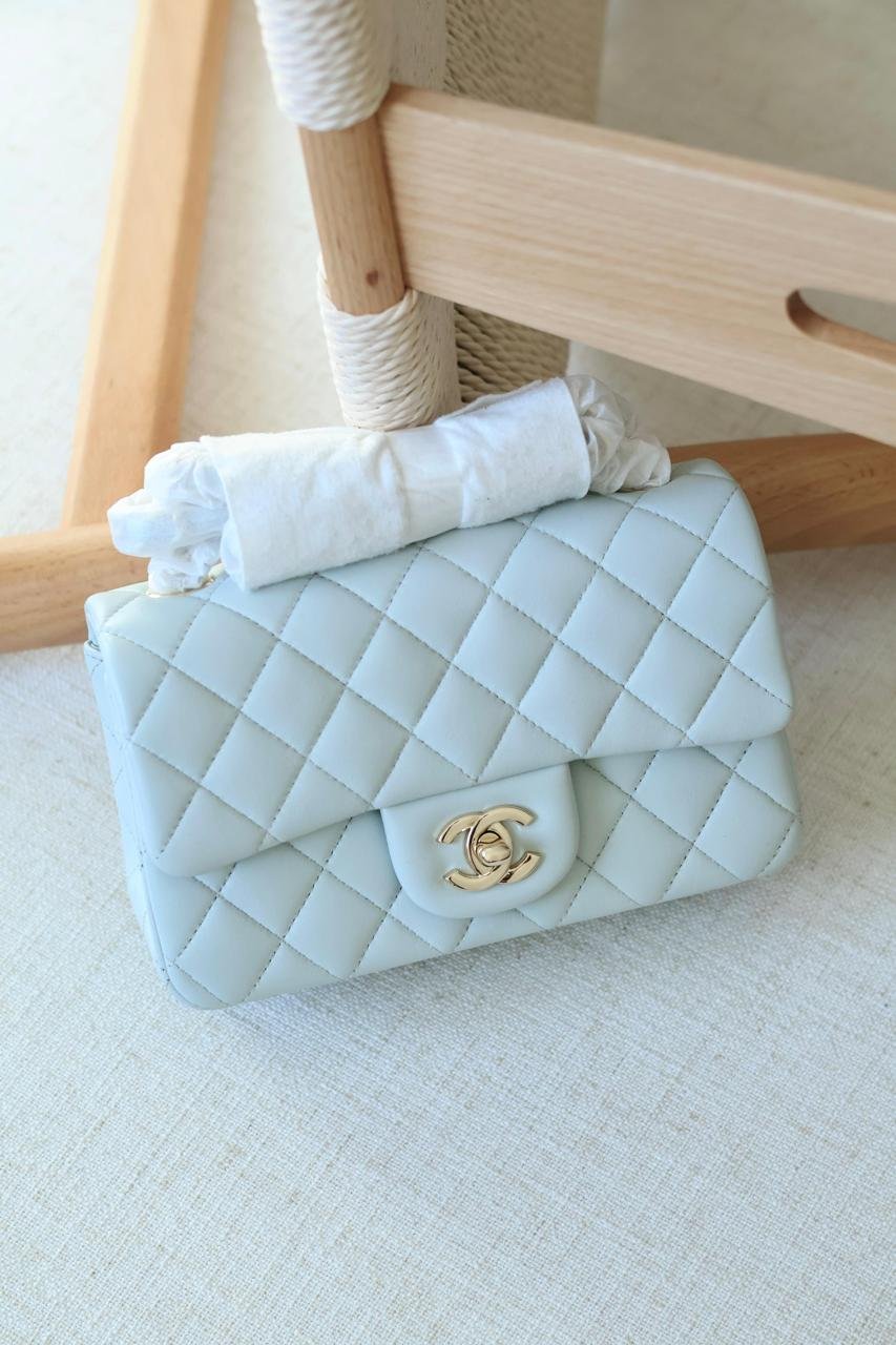 Chanel Rectangle quilted lambskin leather Women Classic Double Flap Handbag in Dubai - Image 24