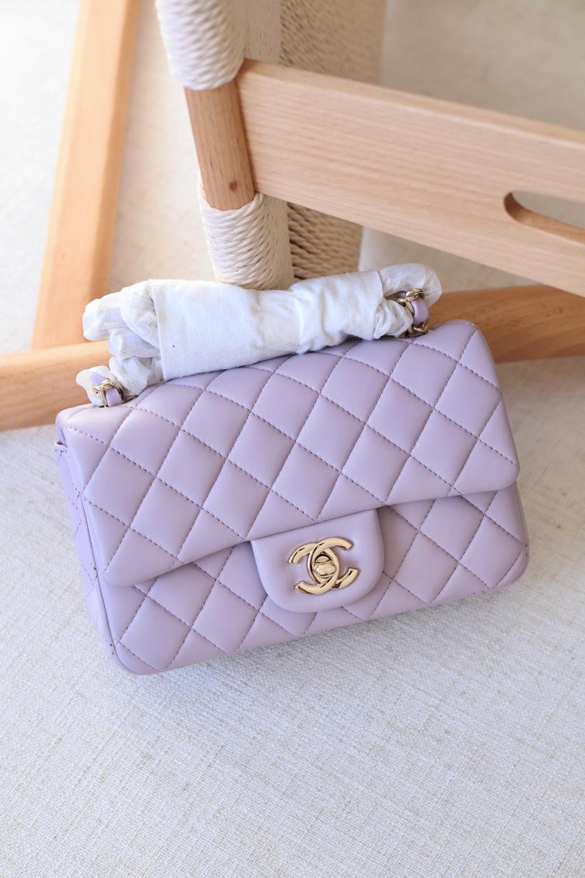 Chanel Rectangle quilted lambskin leather Women Classic Double Flap Handbag in Dubai - Image 18