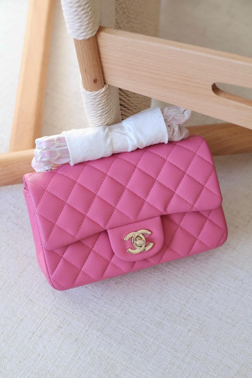 Chanel Rectangle quilted lambskin leather Women Classic Double Flap Handbag in Dubai - Image 16