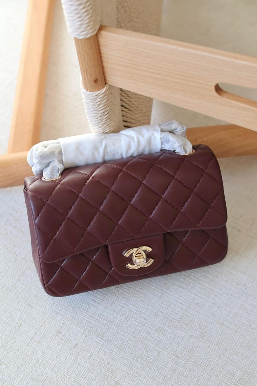Chanel Rectangle quilted lambskin leather Women Classic Double Flap Handbag in Dubai - Image 12