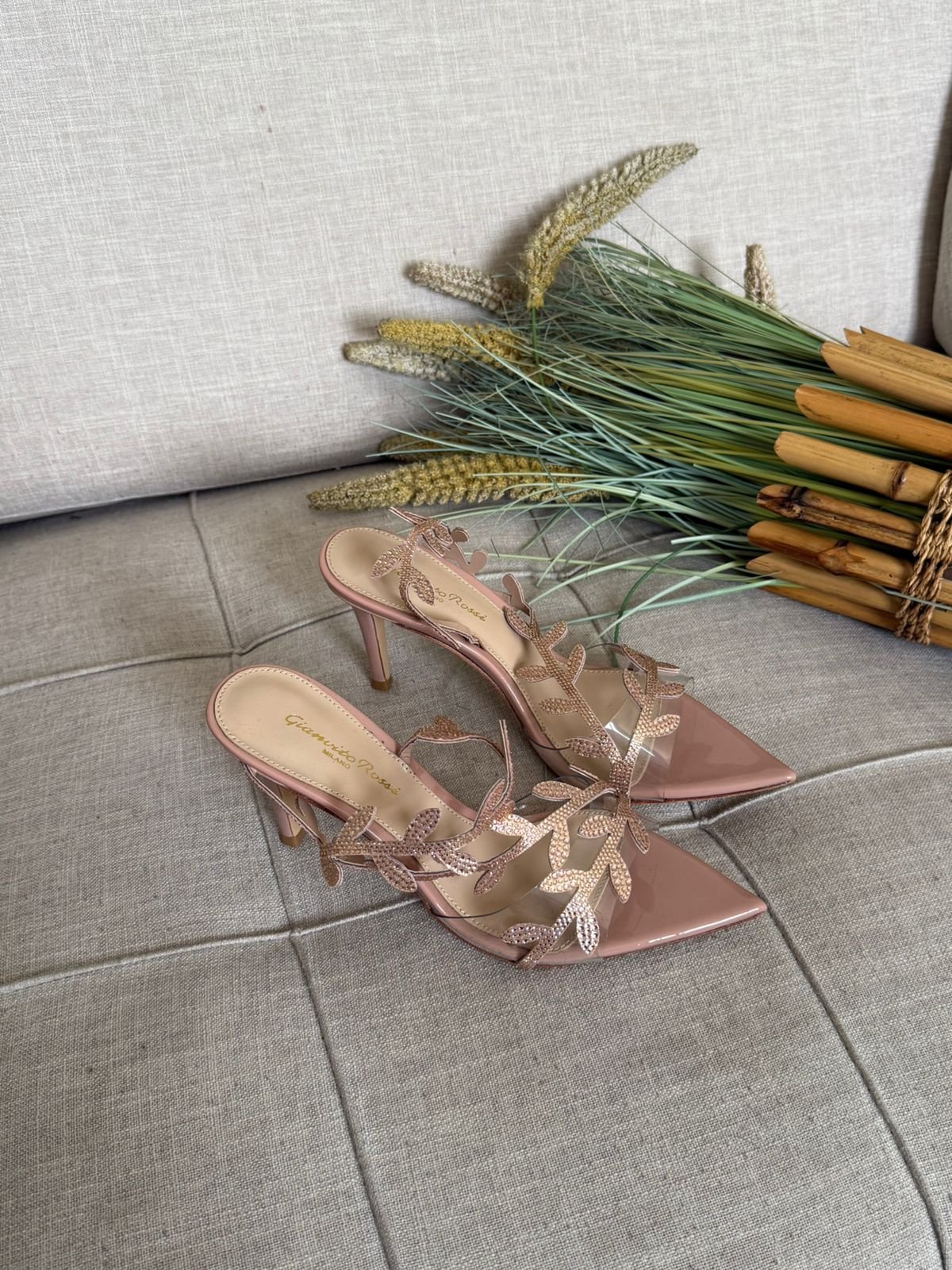 Gianvito Rossi Crystal Flavia Leather 55mm Heel for Women in Dubai