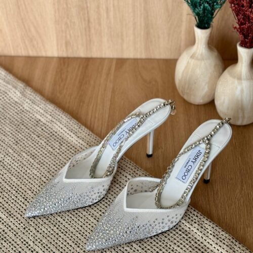 Jimmy Choo Saeda 100 Crystal-Embellished Pumps for women in Dubai