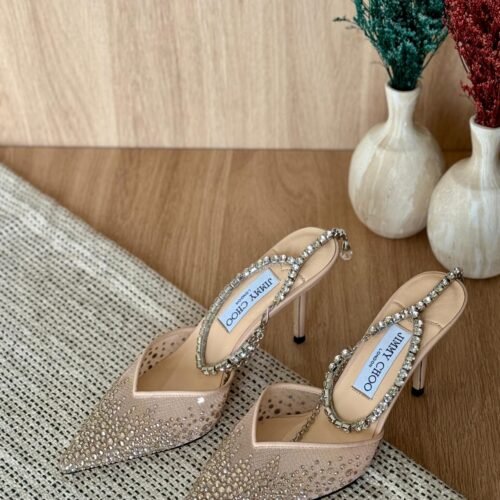 Jimmy Choo Saeda 100 Crystal-Embellished Pumps for women in Dubai