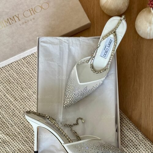 Jimmy Choo Saeda 100 Crystal-Embellished Pumps for women in Dubai
