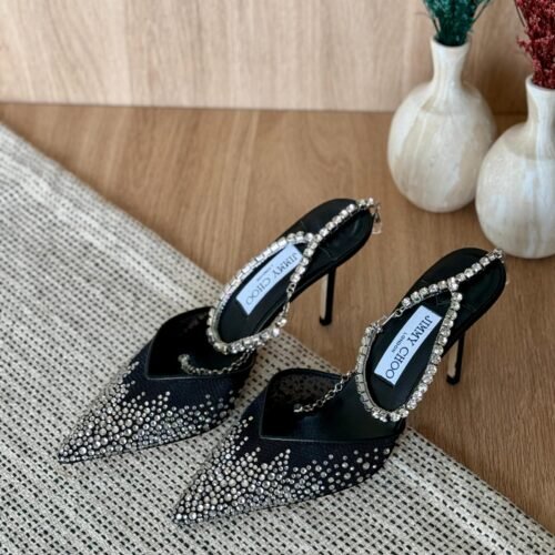 Jimmy Choo Saeda 100 Crystal-Embellished Pumps for women in Dubai