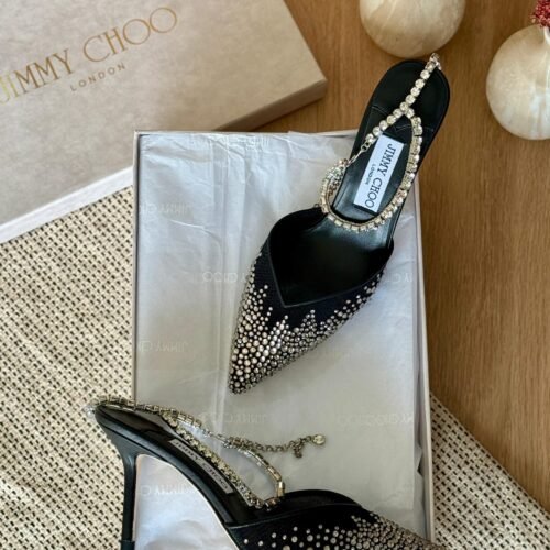 Jimmy Choo Saeda 100 Crystal-Embellished Pumps for women in Dubai