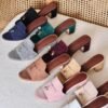 Loro Piana Summer Charms Suede Sandals for Women in Dubai