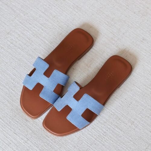 Hermes Oran Suede Goatskin Sandals