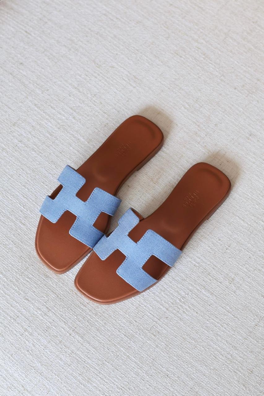 Hermes Oran Suede Goatskin Sandals