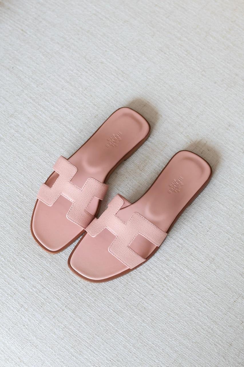 Hermes Oran Suede Goatskin Sandals – H Cut-Out Flat Sandals for women in Dubai - Image 5