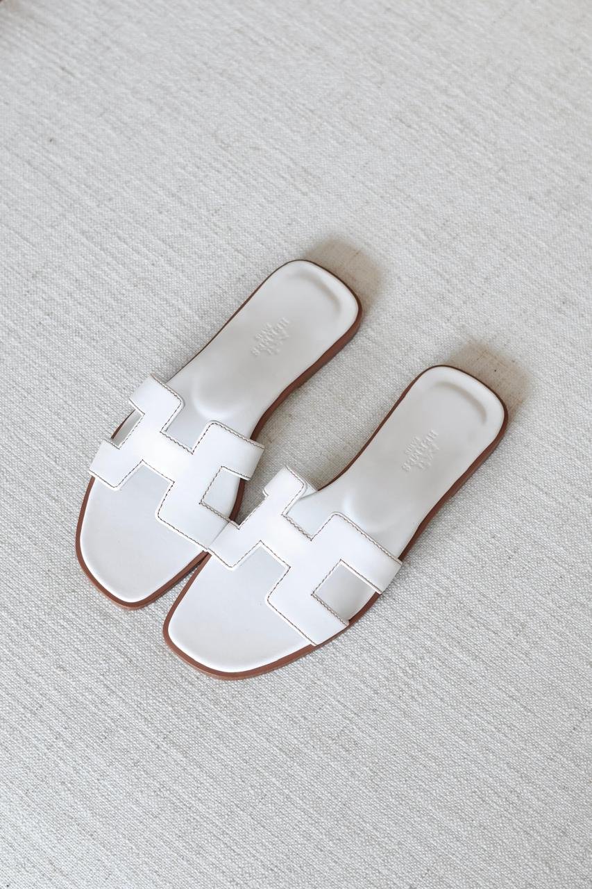 Hermes Oran Suede Goatskin Sandals – Iconic H Cut-Out Women's Flats in Dubai - Image 11