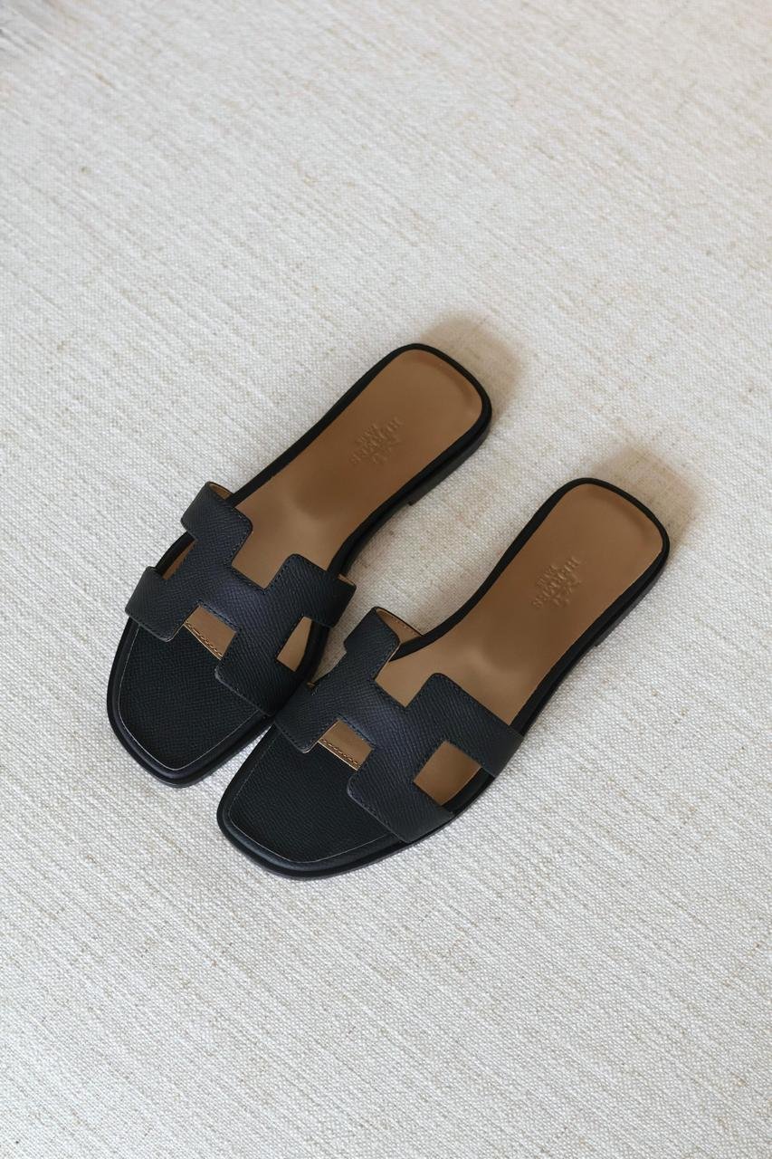 Hermes Oran Suede Goatskin Sandals – Iconic H Cut-Out Women's Flats in Dubai - Image 7