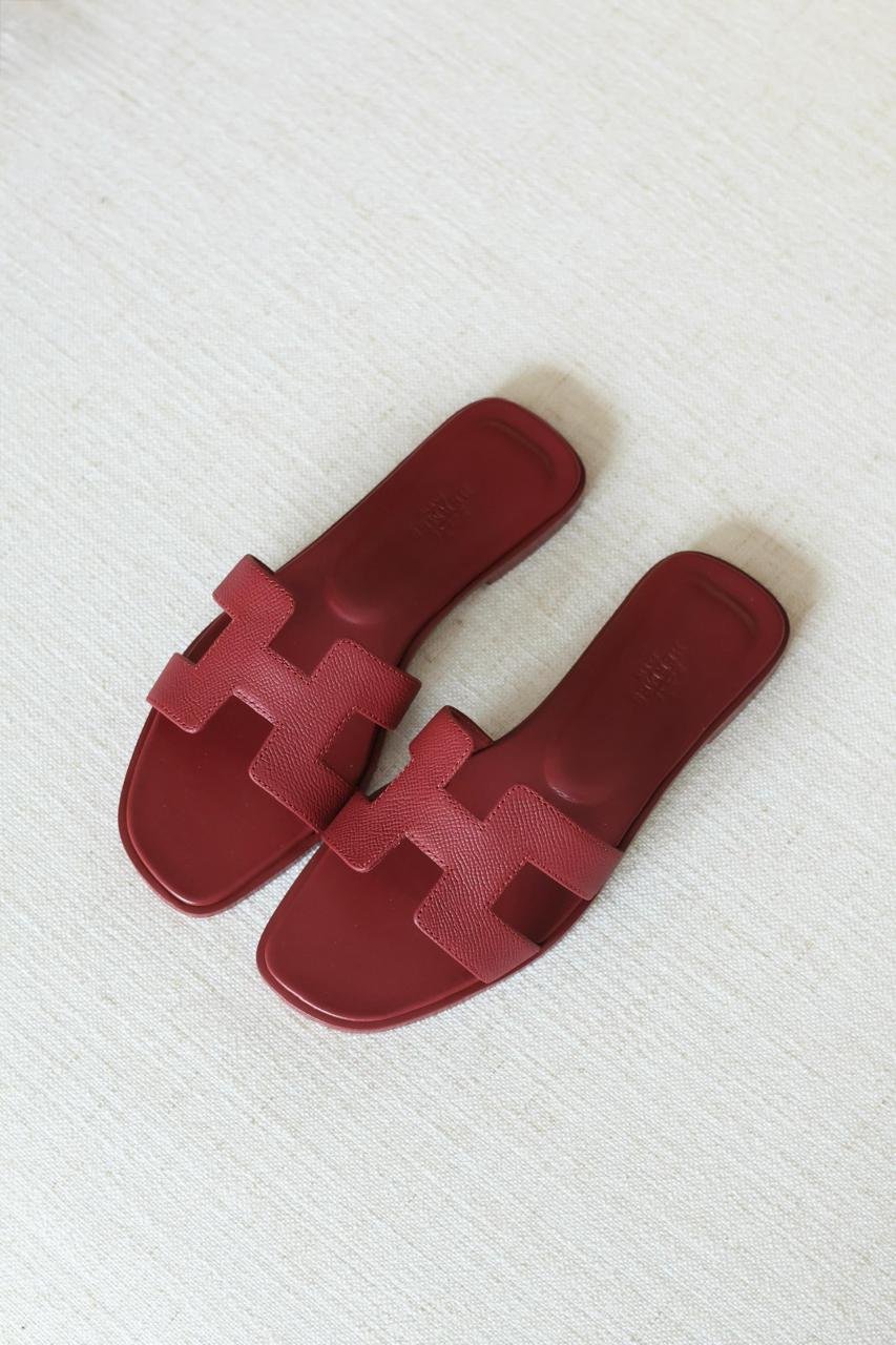 Hermes Oran Suede Goatskin Sandals – Iconic H Cut-Out Women's Flats in Dubai - Image 6