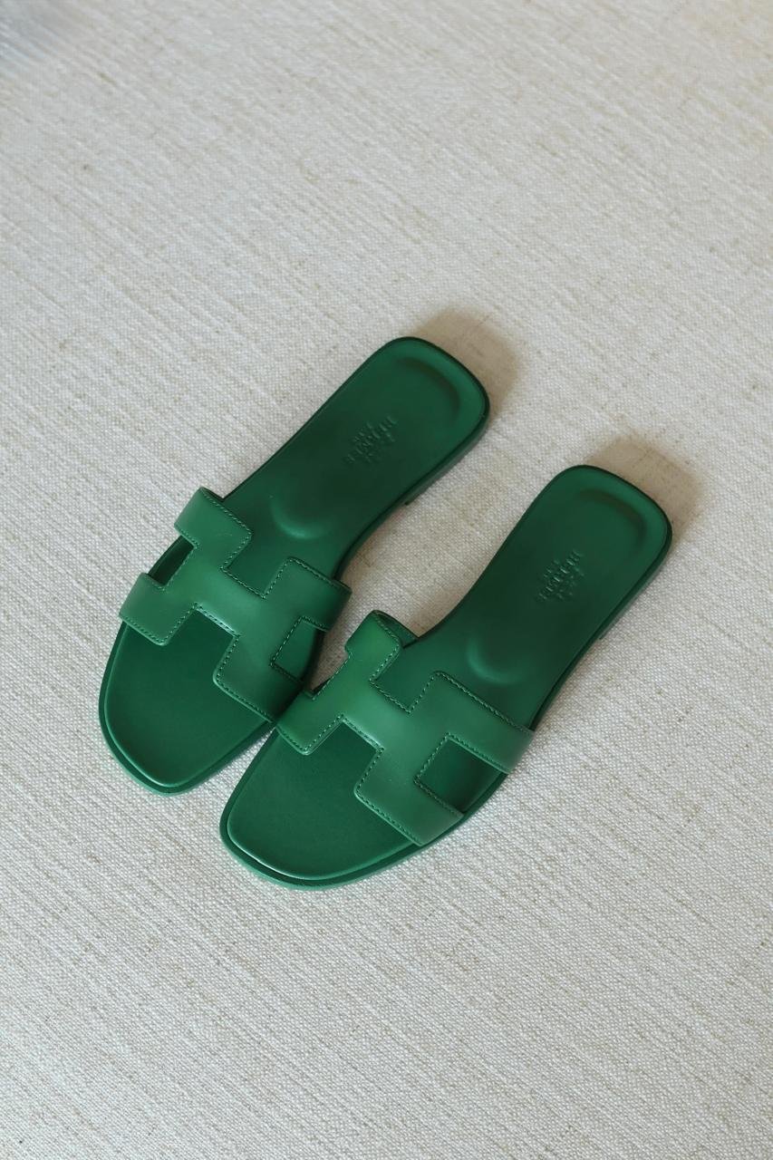 Hermes Oran Suede Goatskin Sandals – Iconic H Cut-Out Women's Flats in Dubai - Image 3