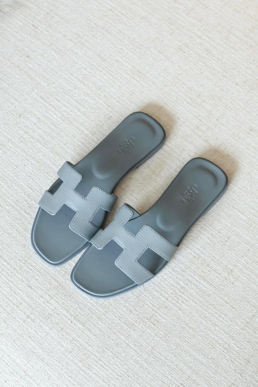 Hermes Oran Suede Goatskin Sandals – Iconic H Cut-Out Women's Flats in Dubai - Image 4