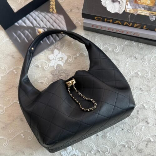 Chanel 22 Soft Lambskin Gold Hardware Drawstring Hobo Bag for women in Dubai