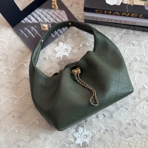 Chanel 22 Soft Lambskin Gold Hardware Drawstring Hobo Bag for women in Dubai