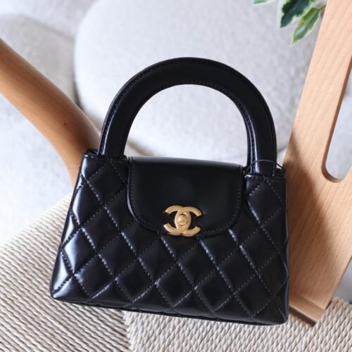 Chanel Mini Kelly 23K Calfskin Top Handle Bag for women in Dubai