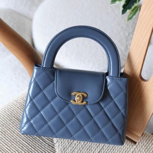 Chanel Mini Kelly 23K Calfskin Quilted Nano Bag for women in Dubai