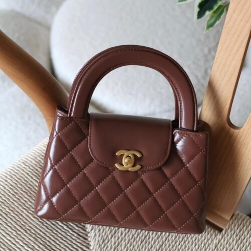 Chanel Mini Kelly 23K Calfskin Quilted Nano Bag for women in Dubai