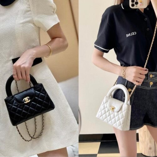 Chanel Mini Kelly 23K Calfskin Top Handle Bag for women in Dubai