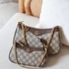 Gucci Ophidia GG Supreme Small Zip Pochette Shoulder Bag with Web Strap For Women in Dubai