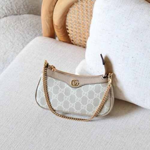 Gucci Ophidia Zip Pochette GG Supreme Canvas Small Shoulder Bag