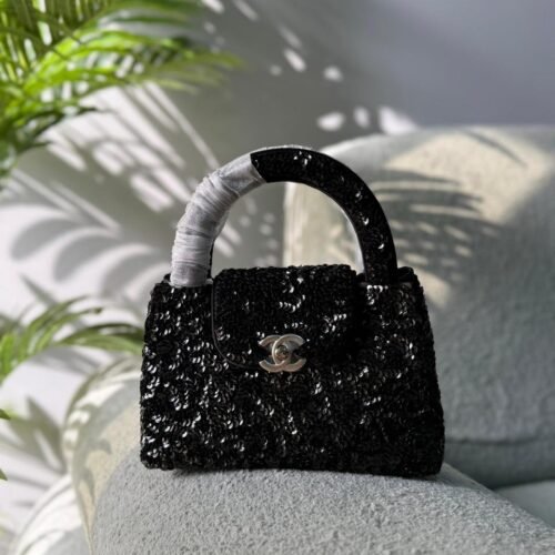 Chanel 24P Mini Kelly Tote Tweed Sequin Lambskin Bag in Dubai