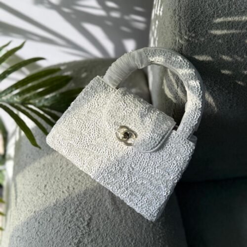 Chanel 24P Mini Kelly Tote Tweed Sequin Lambskin Bag in Dubai