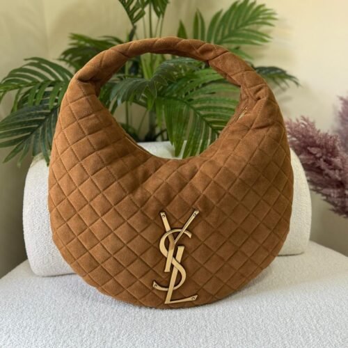 YSL Saint Laurent Icarino Quilted Brown Suede Bag in Dubai