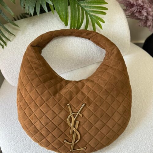 YSL Saint Laurent Icarino Quilted Brown Suede Bag in Dubai