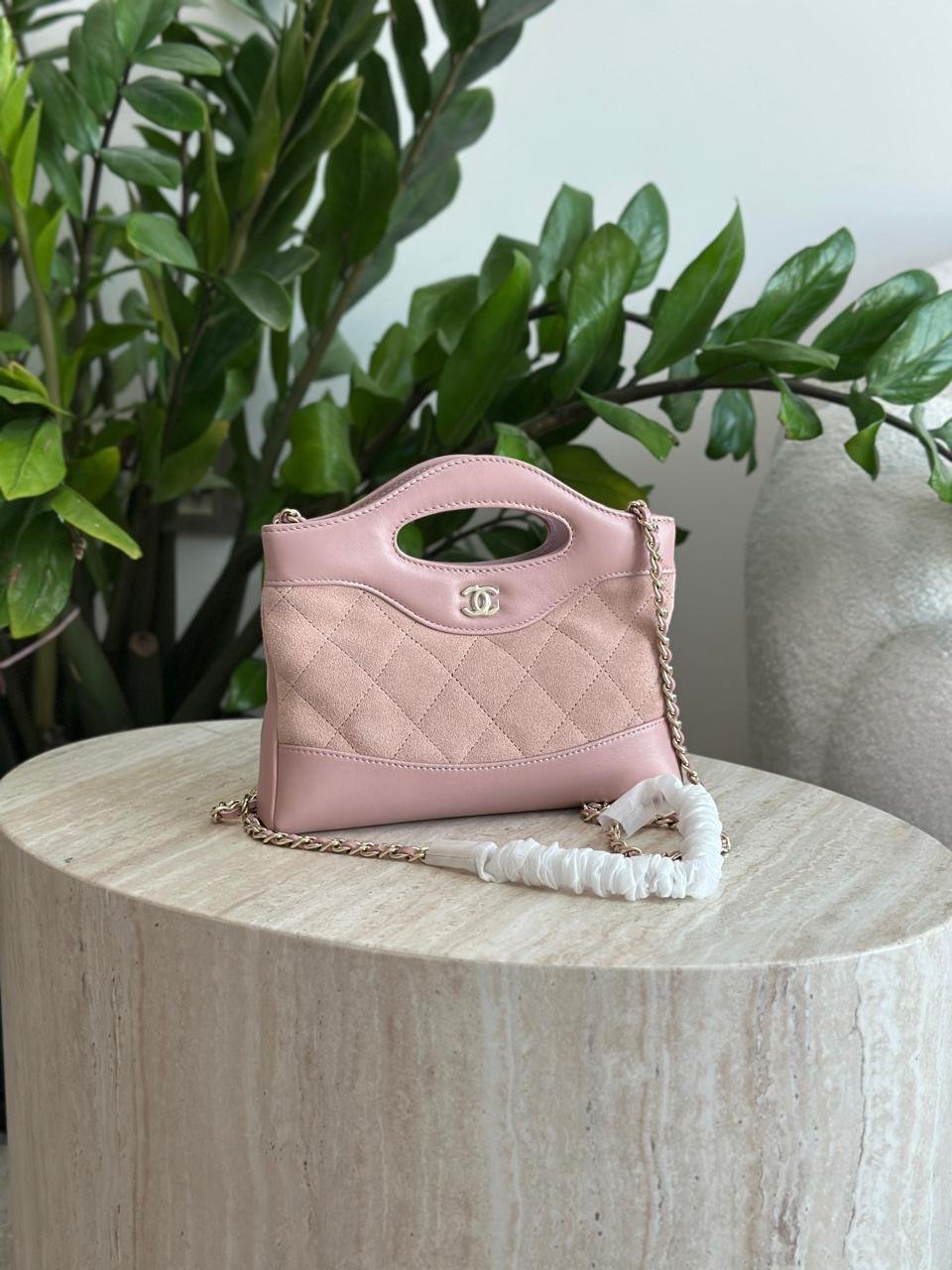 Chanel Calfskin Suede Diamond Quilted Mini Shopping Bag in Dubai
