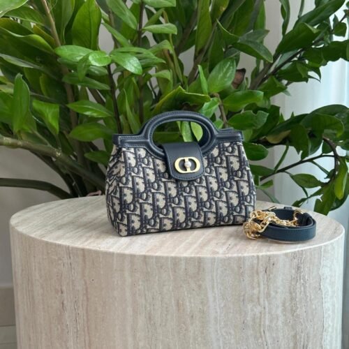 Dior Jolie Mini Top Handle Cannage Lambskin Pearl Bag for women in Dubai