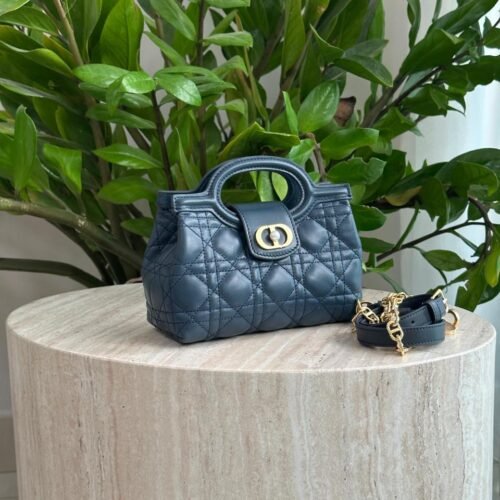 Dior Jolie Mini Top Handle Cannage Lambskin Pearl Bag for women in Dubai