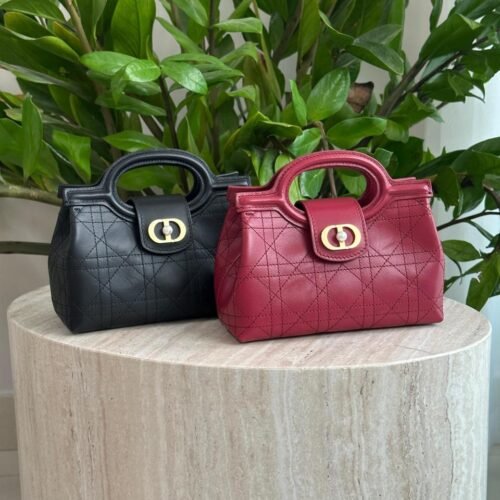 Dior Jolie Mini Top Handle Cannage Lambskin Pearl Bag for women in Dubai