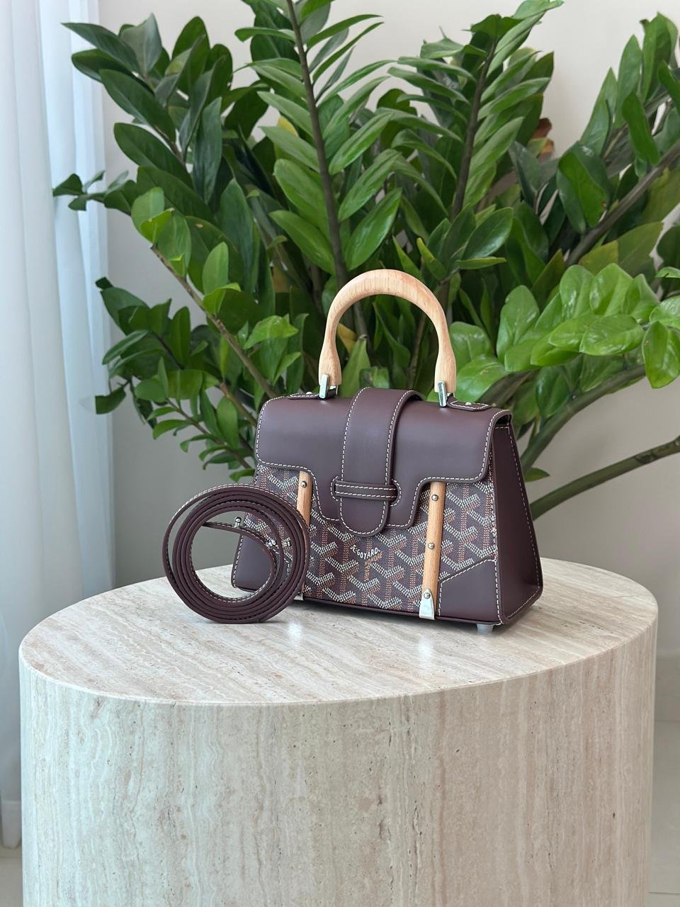 Goyard Goyardine Pearly Saigon Structure Nano Bag Calfskin for Women in Dubai
