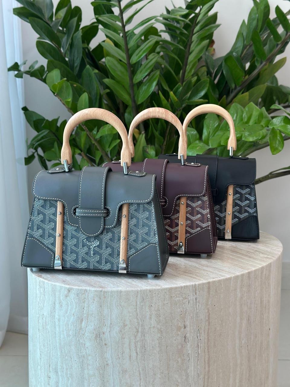 Goyard Goyardine Pearly Saigon Structure Nano Bag Calfskin for Women in Dubai