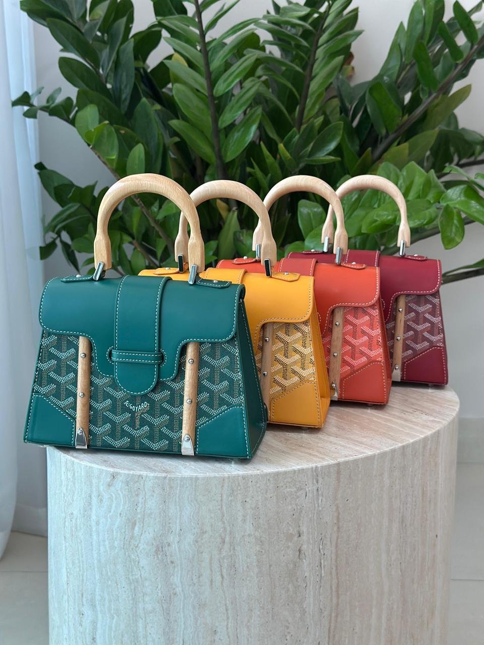 Goyard Goyardine Pearly Saigon Structure Nano Bag Calfskin for Women in Dubai