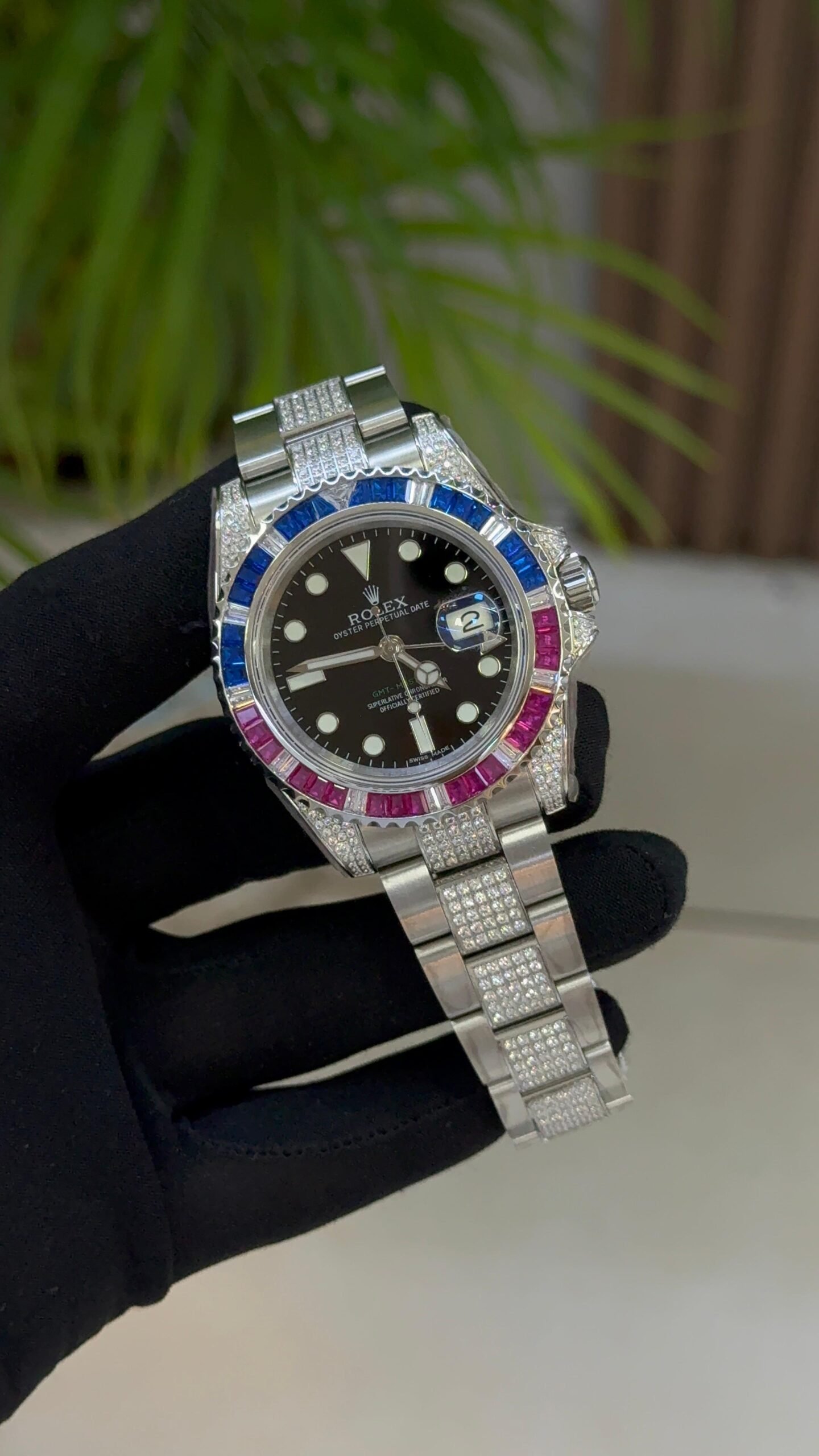 Rolex GMT-Master II 116759SARU Diamond Gemstone