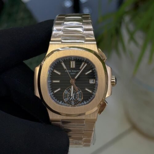 Patek Philippe Nautilus 5980/1R - Rose Gold Black Dial (Swiss Made)